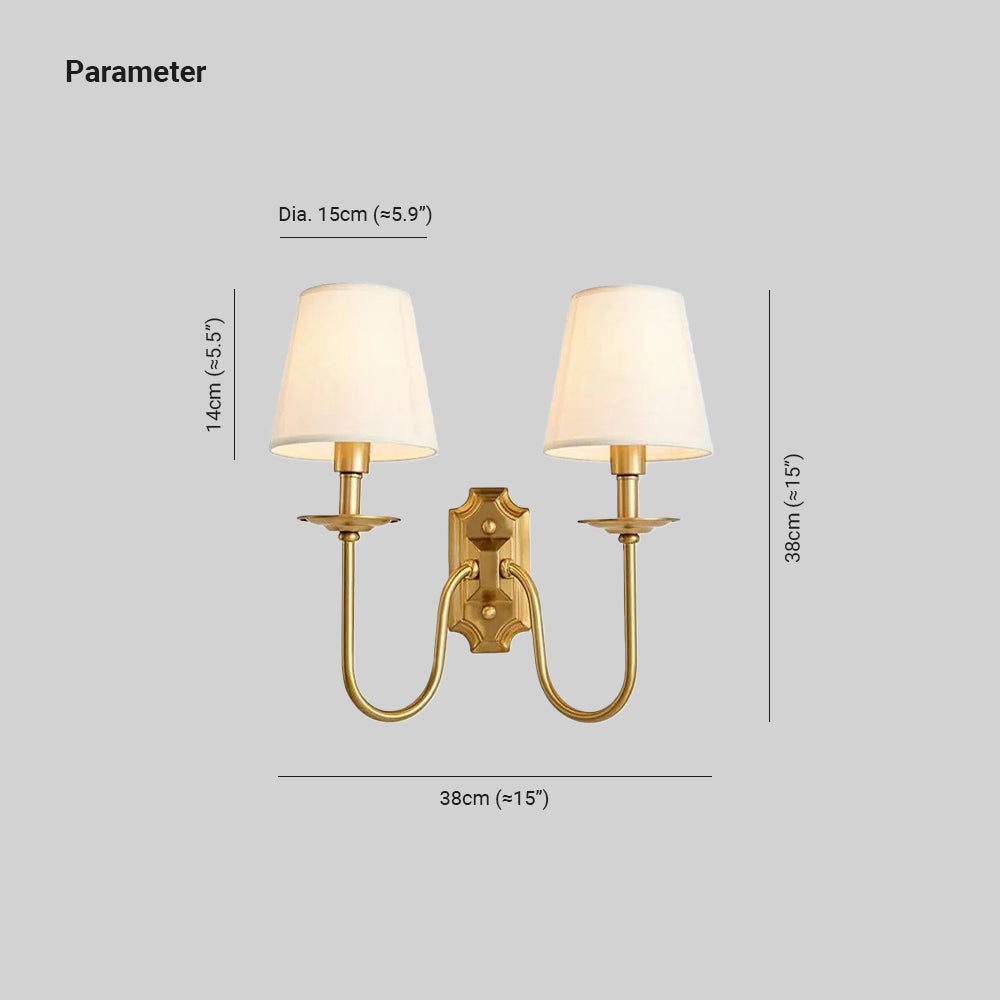 Veyrenina Fabric Wall Light-Moonnatur