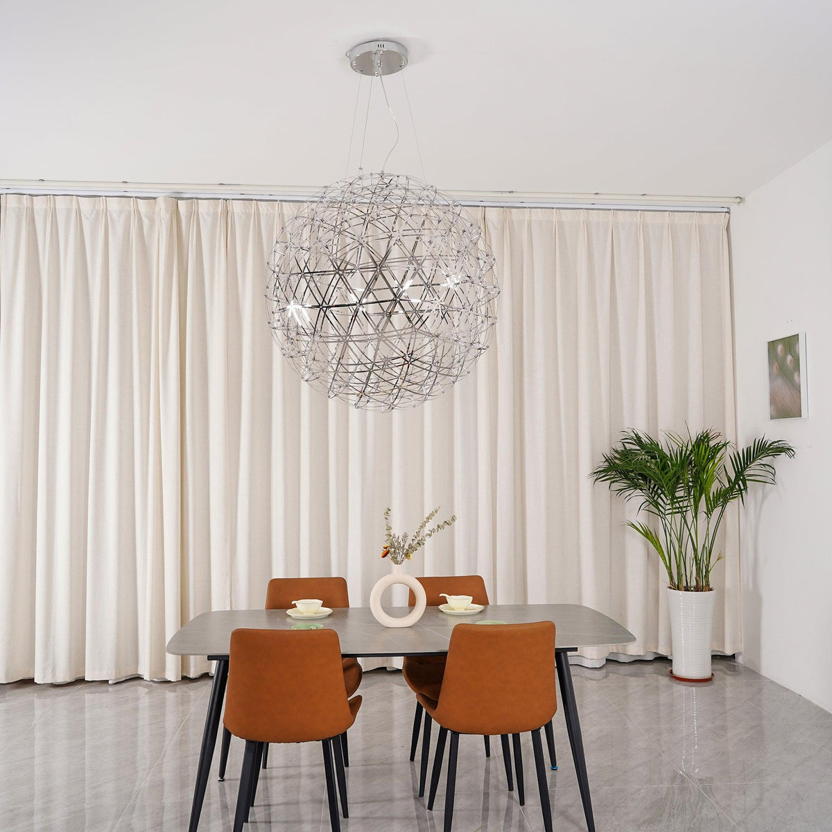 Celyneth Stainless Steel Pendant Light-Moonnatur