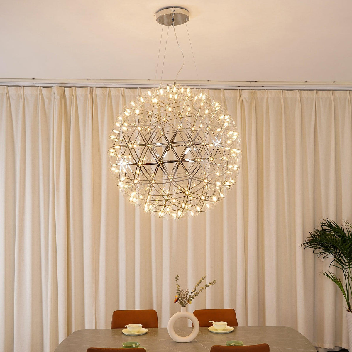 Celyneth Stainless Steel Pendant Light-Moonnatur