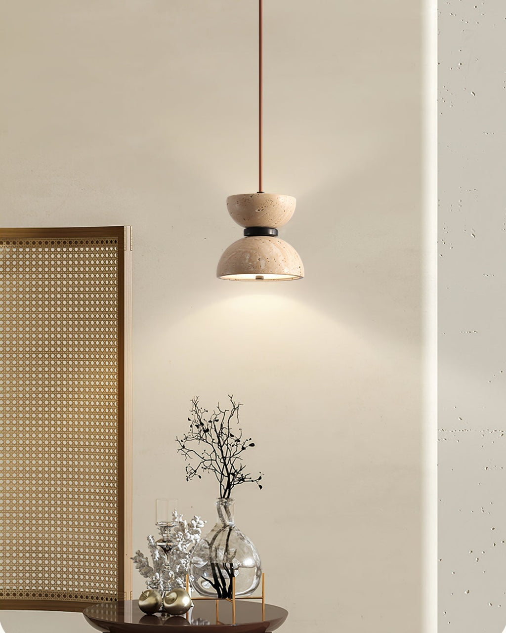 Faldenwyn Travertine Pendant Light-Moonnatur