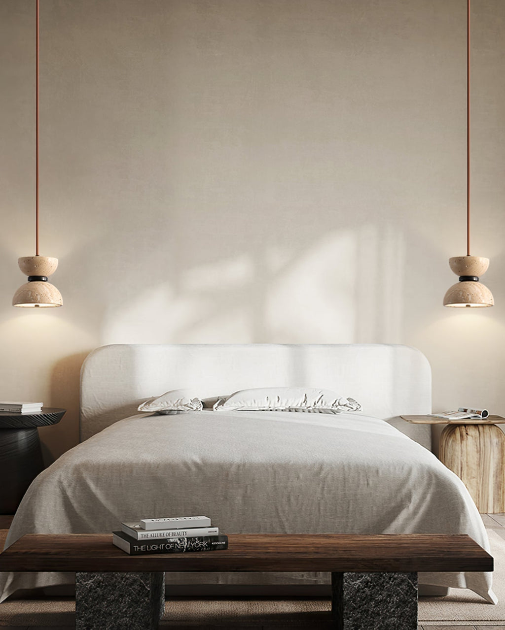 Faldenwyn Travertine Pendant Light-Moonnatur