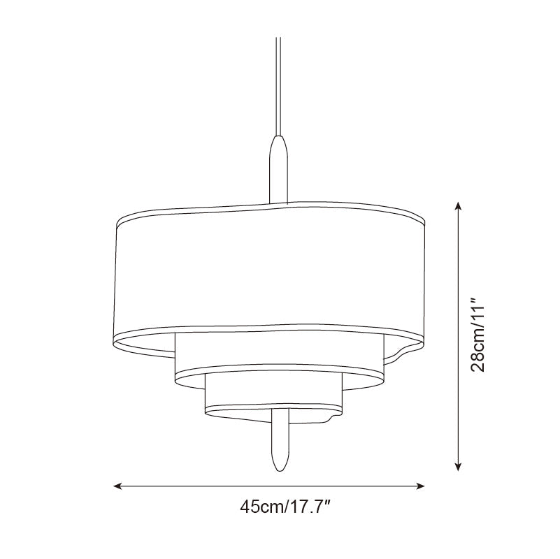 Valdenfern Fabric Pendant Light-Moonnatur
