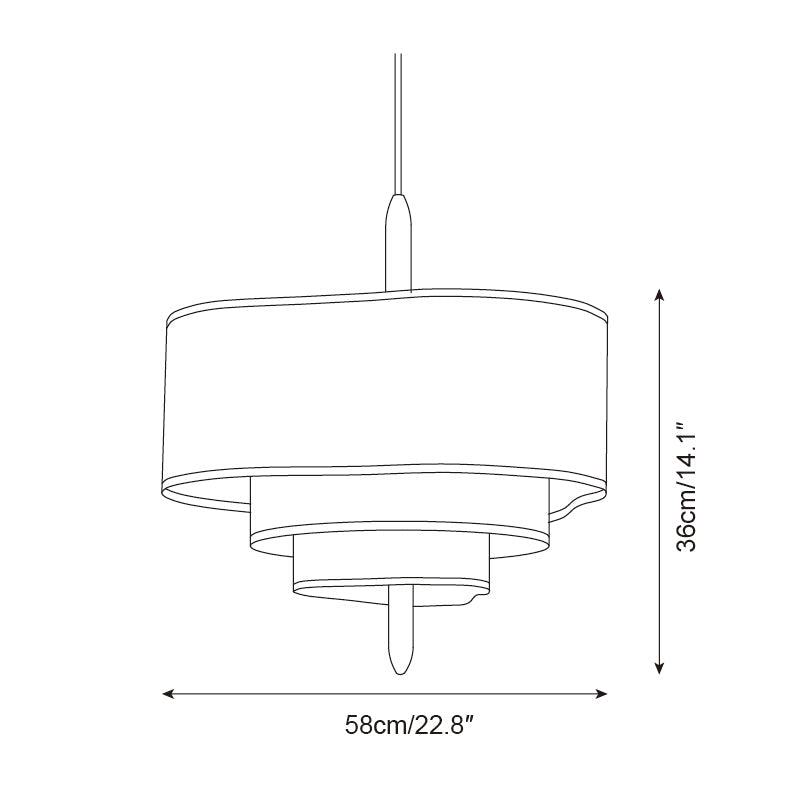 Valdenfern Fabric Pendant Light-Moonnatur