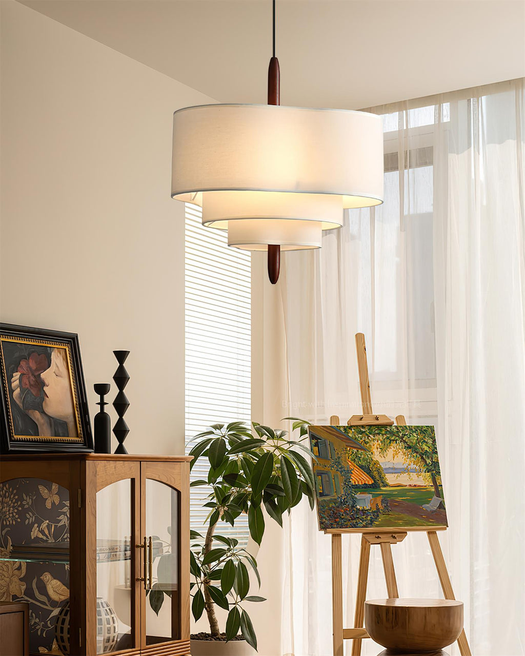 Valdenfern Fabric Pendant Light-Moonnatur