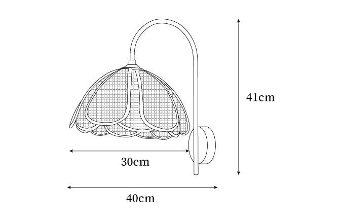 Ulvenmoss Rattan Wall Light-Moonnatur