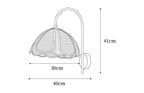 Ulvenmoss Rattan Wall Light-Moonnatur