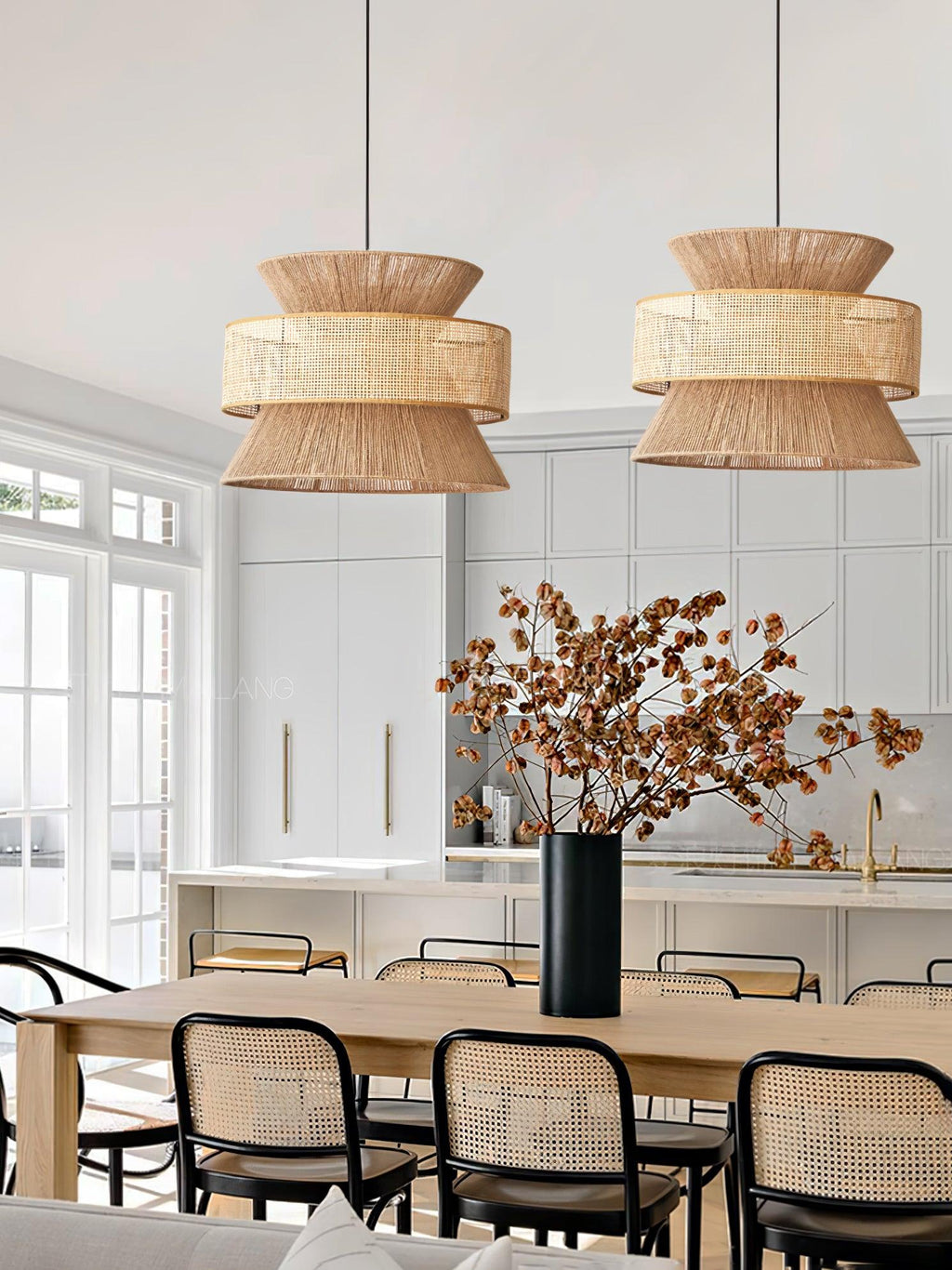 Valdenholm Rattan Pendant Light-Moonnatur