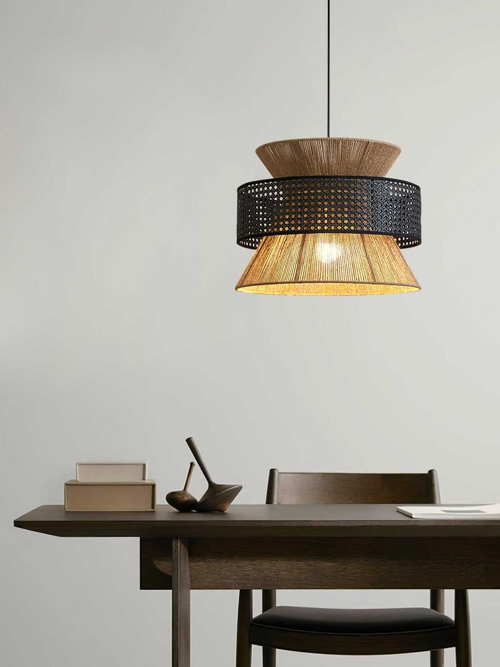 Valdenholm Rattan Pendant Light-Moonnatur