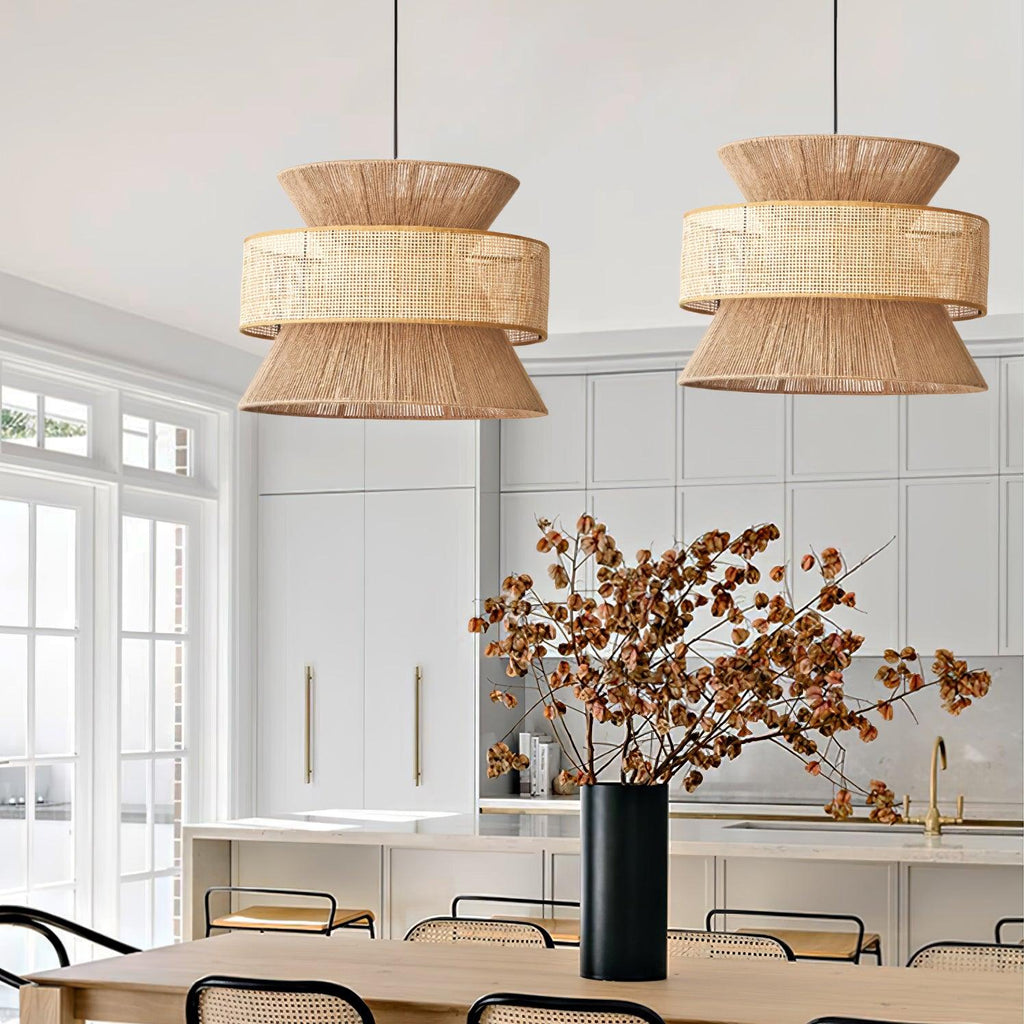 Valdenholm Rattan Pendant Light-Moonnatur