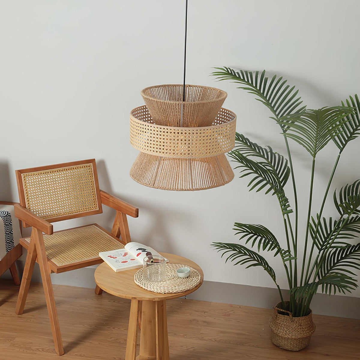Valdenholm Rattan Pendant Light-Moonnatur