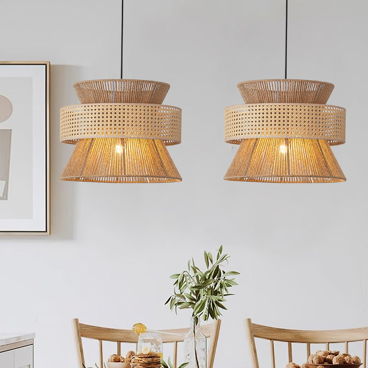 Valdenholm Rattan Pendant Light-Moonnatur