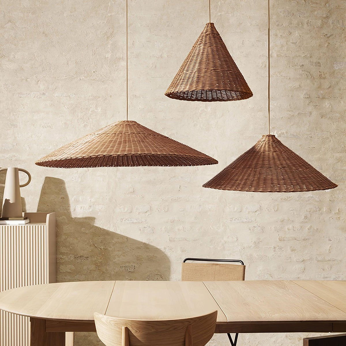 Ardenia Rattan Pendant Light-Moonnatur