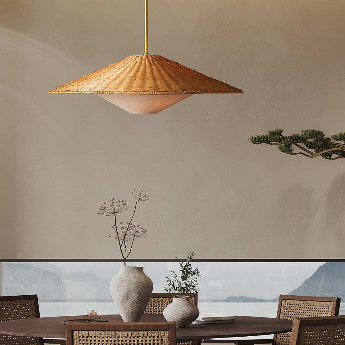 Ardenia Rattan Pendant Light-Moonnatur