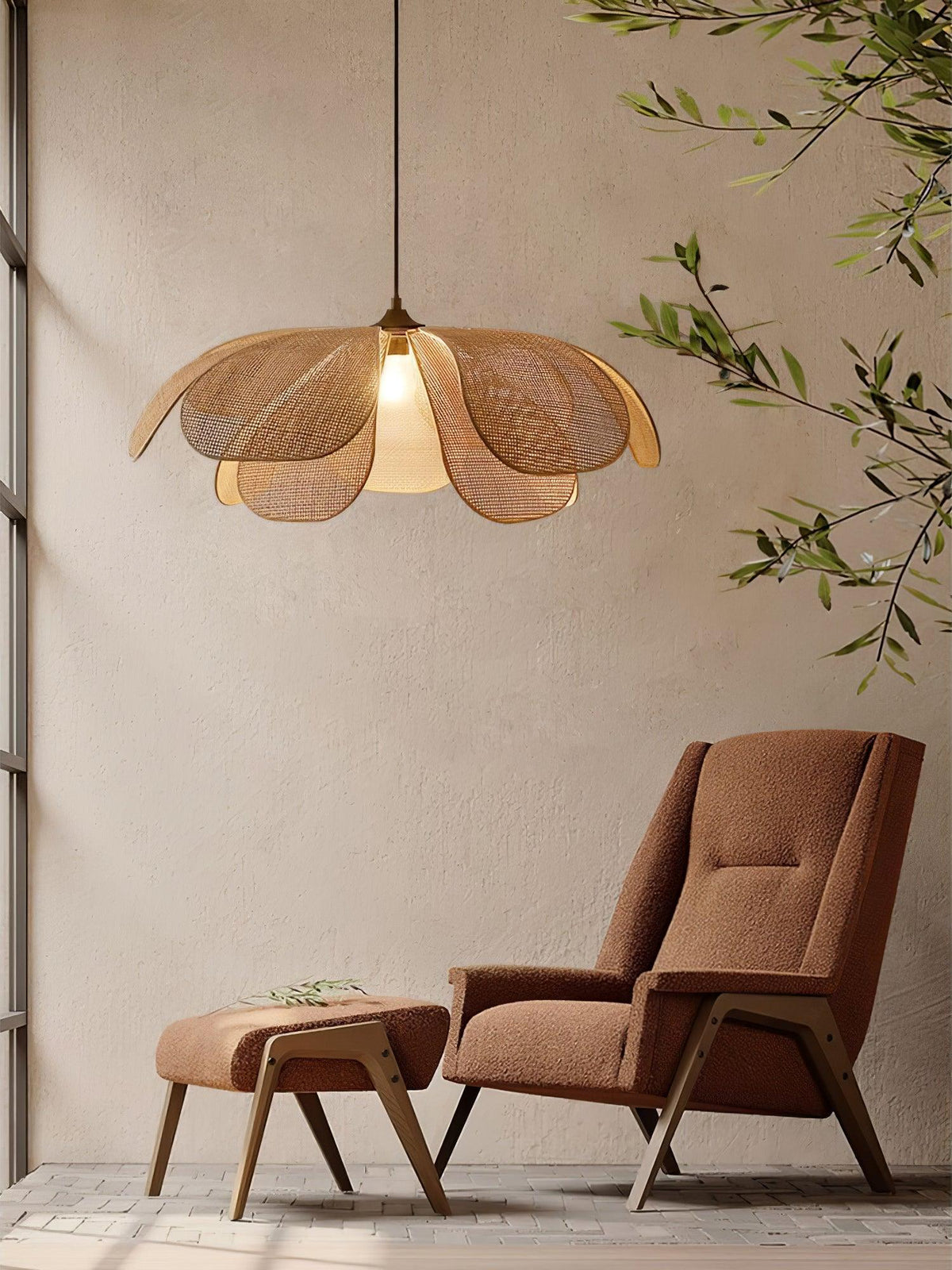 Urenheath Rattan Pendant Light-Moonnatur