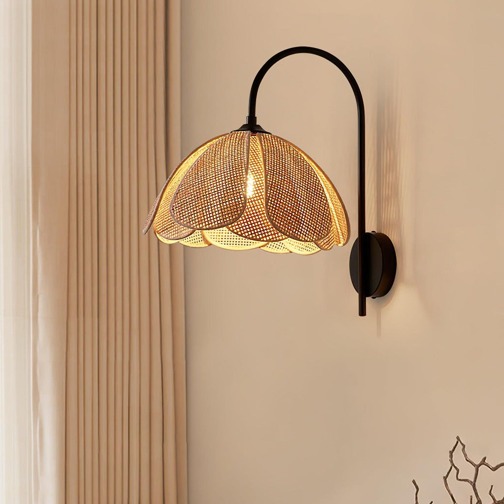 Ulvenmoss Rattan Wall Light-Moonnatur