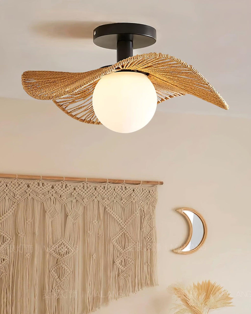 Selvenmere Hemp Rope Ceiling Light-Moonnatur