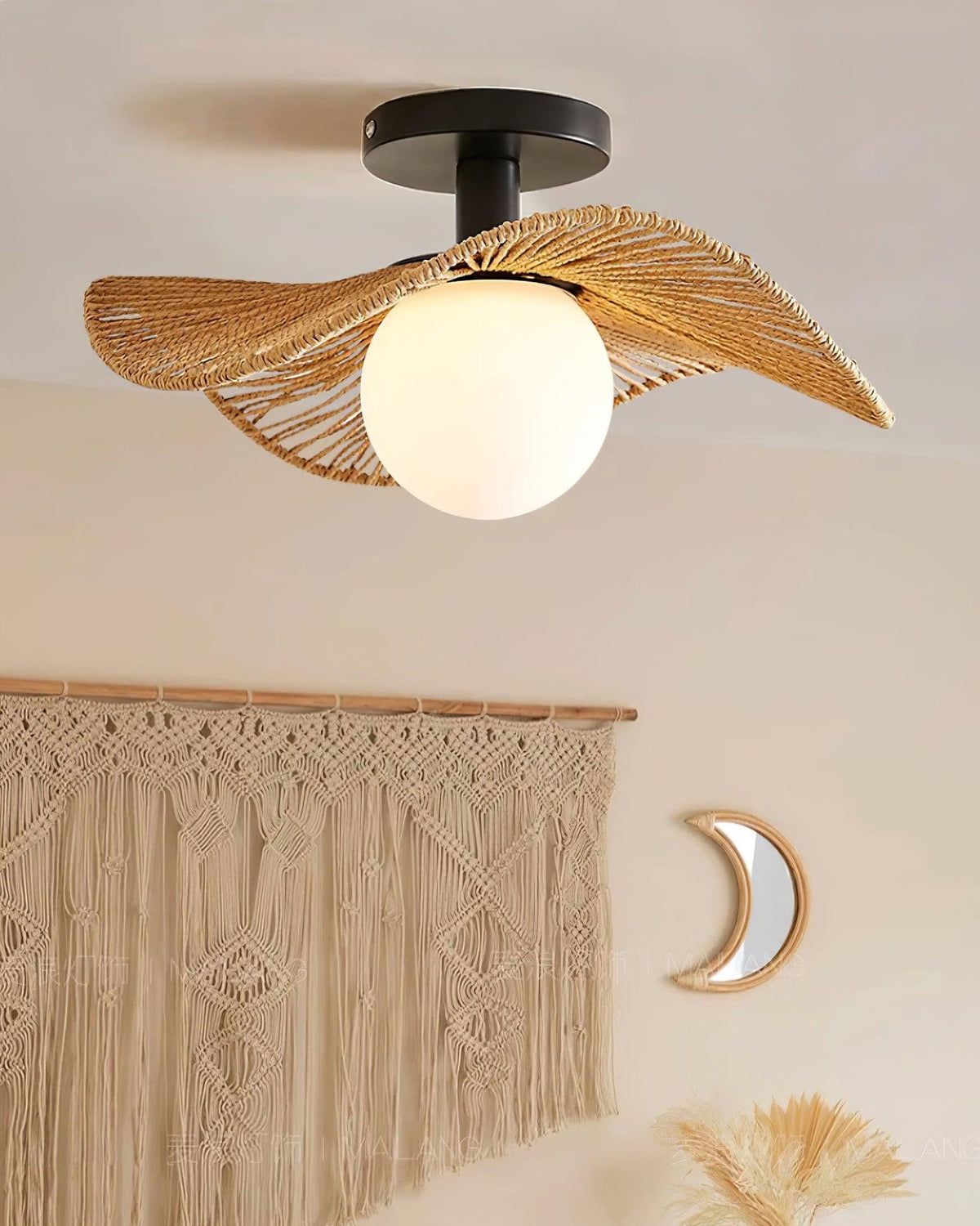 Selvenmere Hemp Rope Ceiling Light-Moonnatur