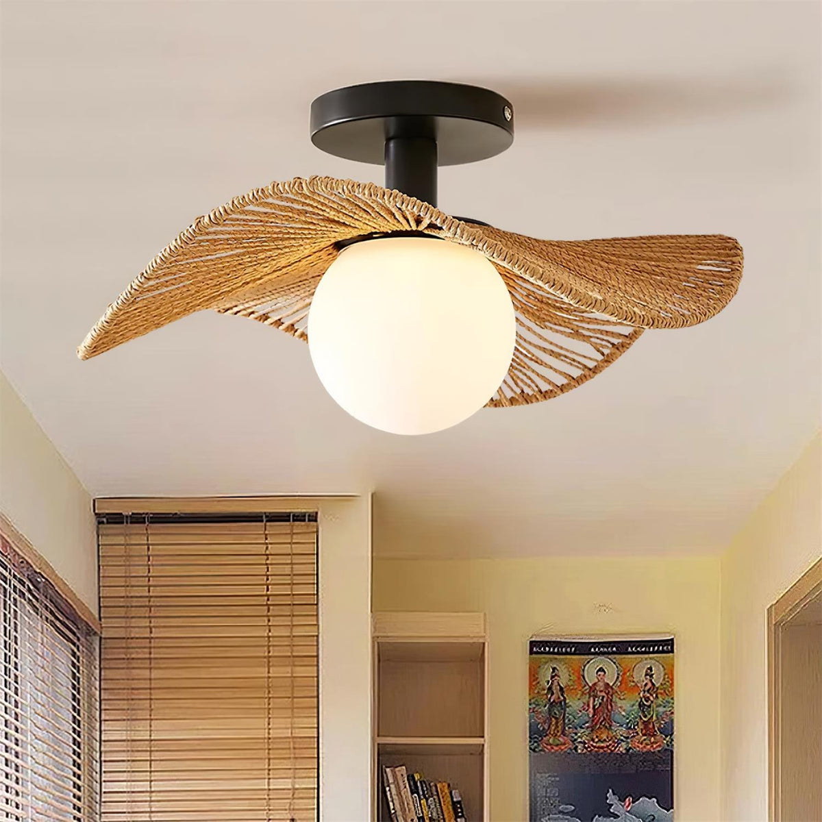 Selvenmere Hemp Rope Ceiling Light-Moonnatur