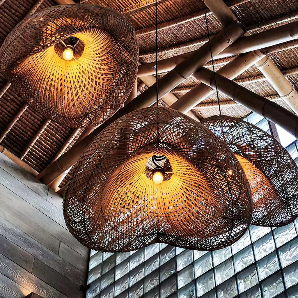 Elsencove Rattan Pendant Light-Moonnatur