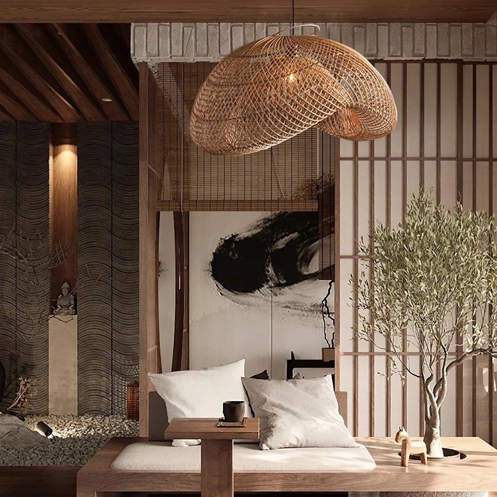 Perenwyn Rattan Pendant Light-Moonnatur