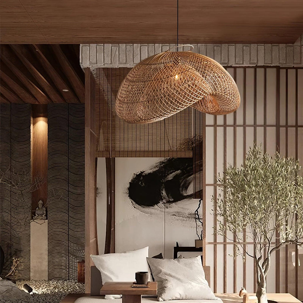 Elsencove Rattan Pendant Light-Moonnatur