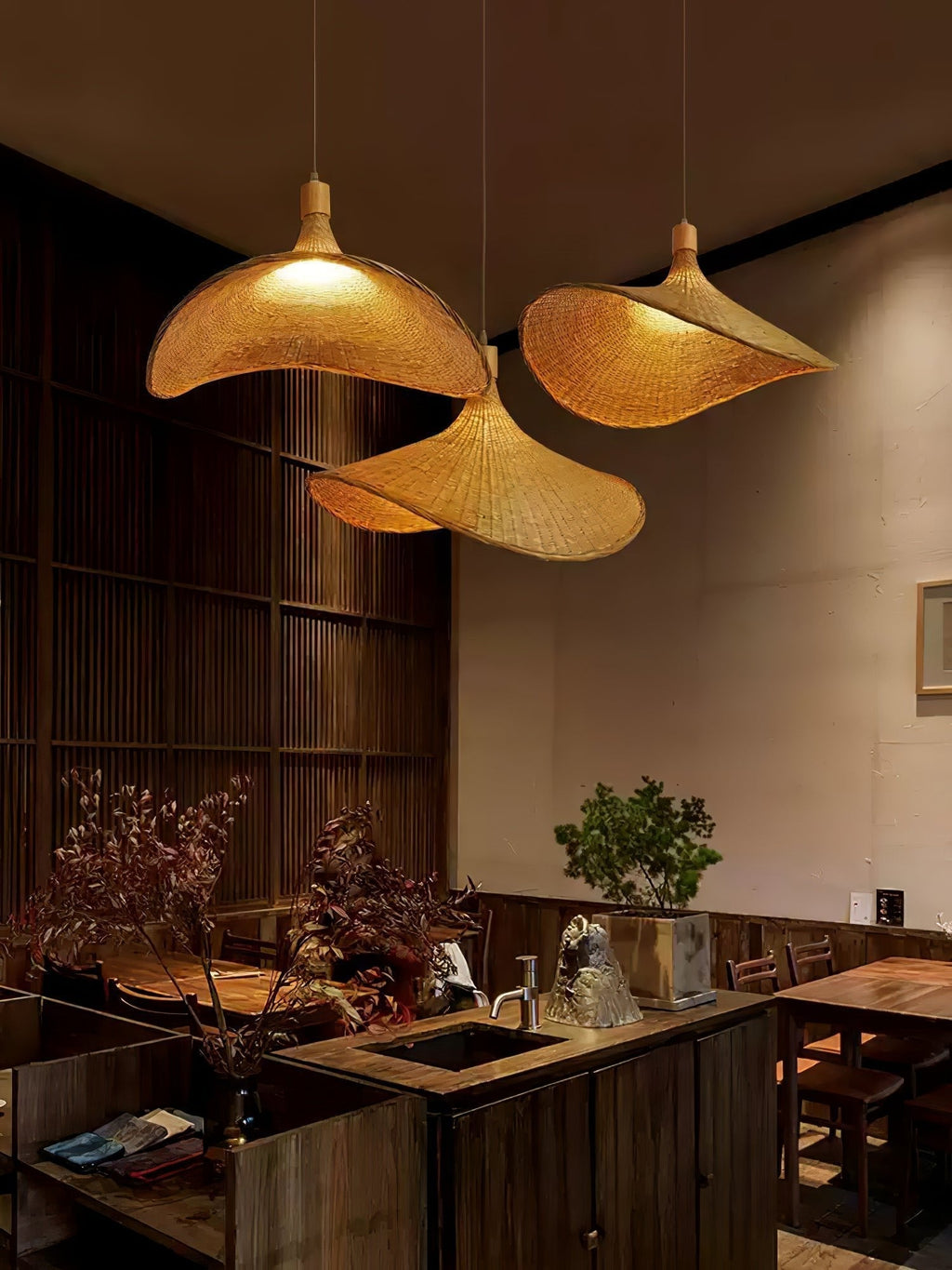 Morveniel Rattan Pendant Light-Moonnatur