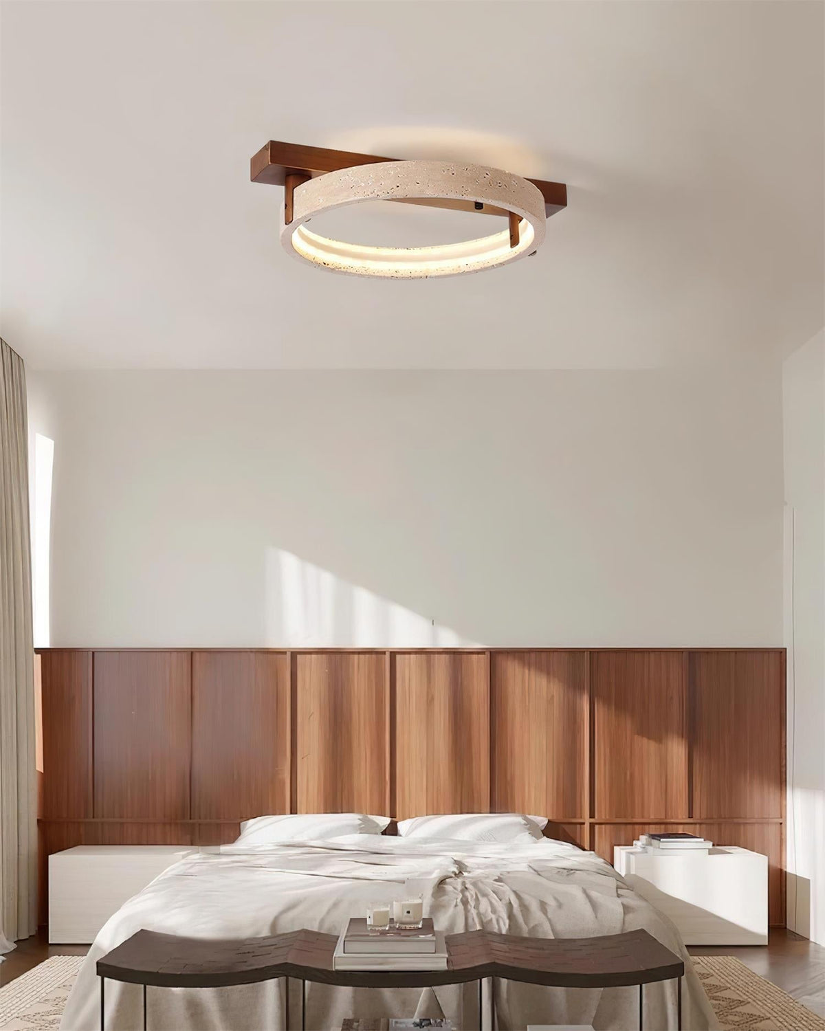Hatherwick Travertine Ceiling Light-Moonnatur