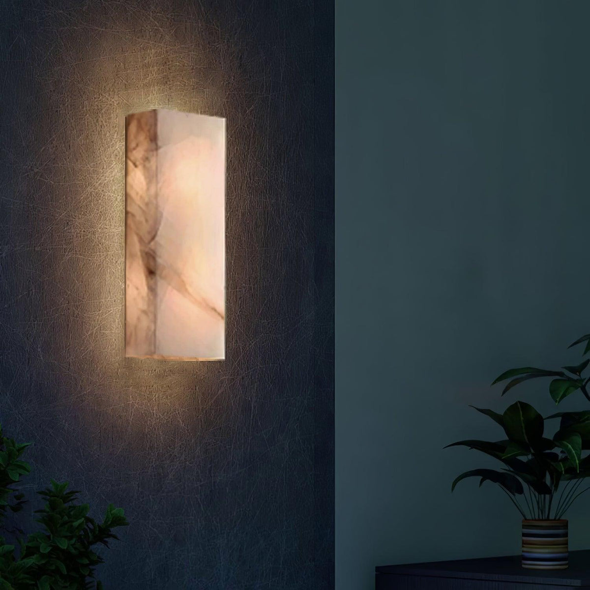 Ferrowenis Alabaster Wall Light-Moonnatur