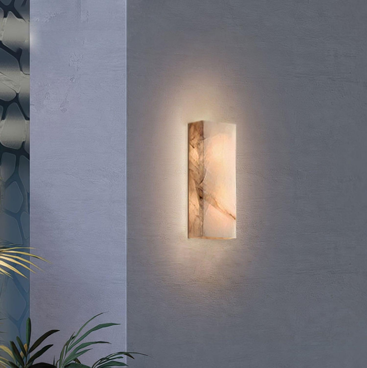 Ferrowenis Alabaster Wall Light-Moonnatur