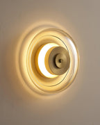 Ashenlark Glass Wall Light-Moonnatur