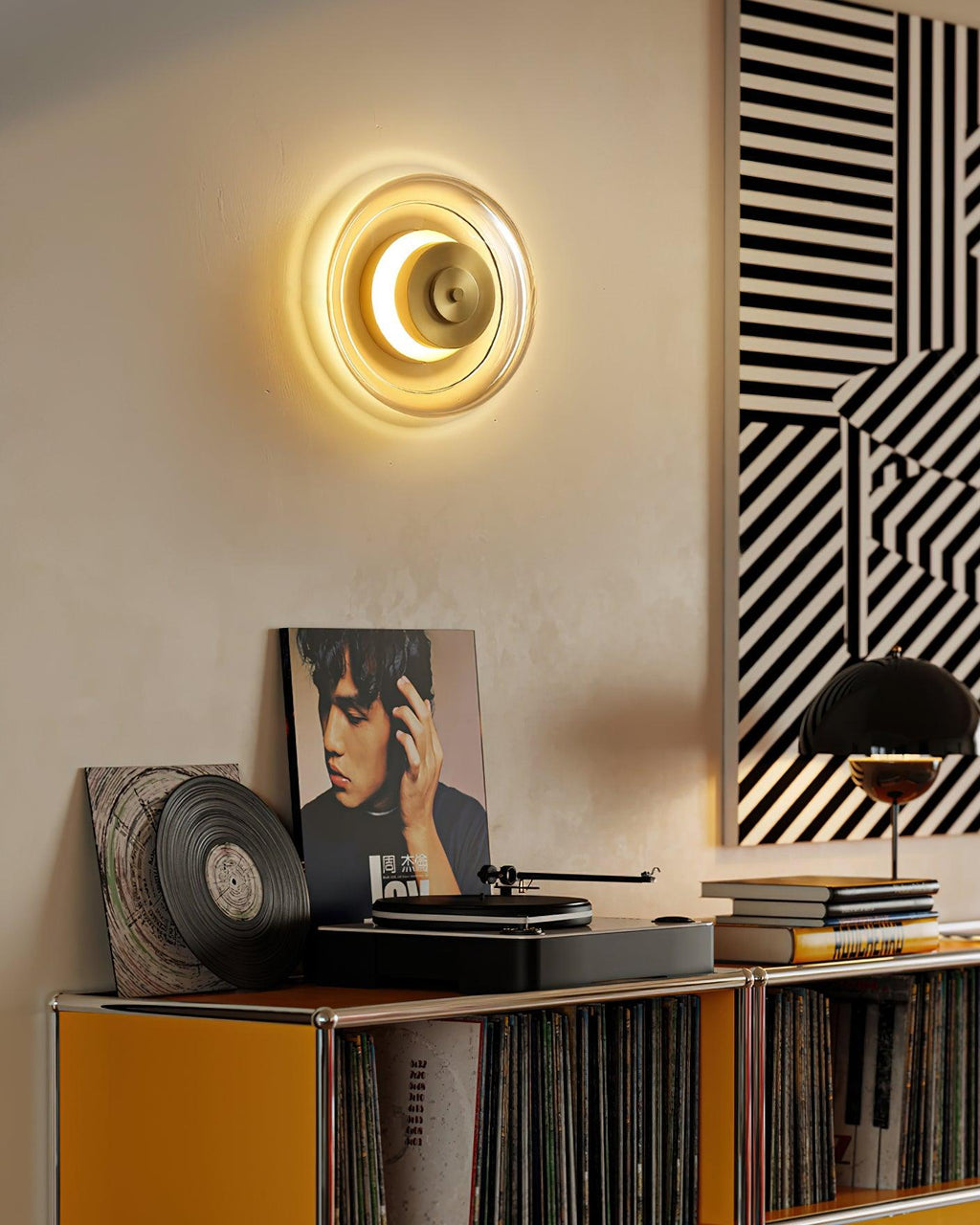 Ashenlark Glass Wall Light-Moonnatur