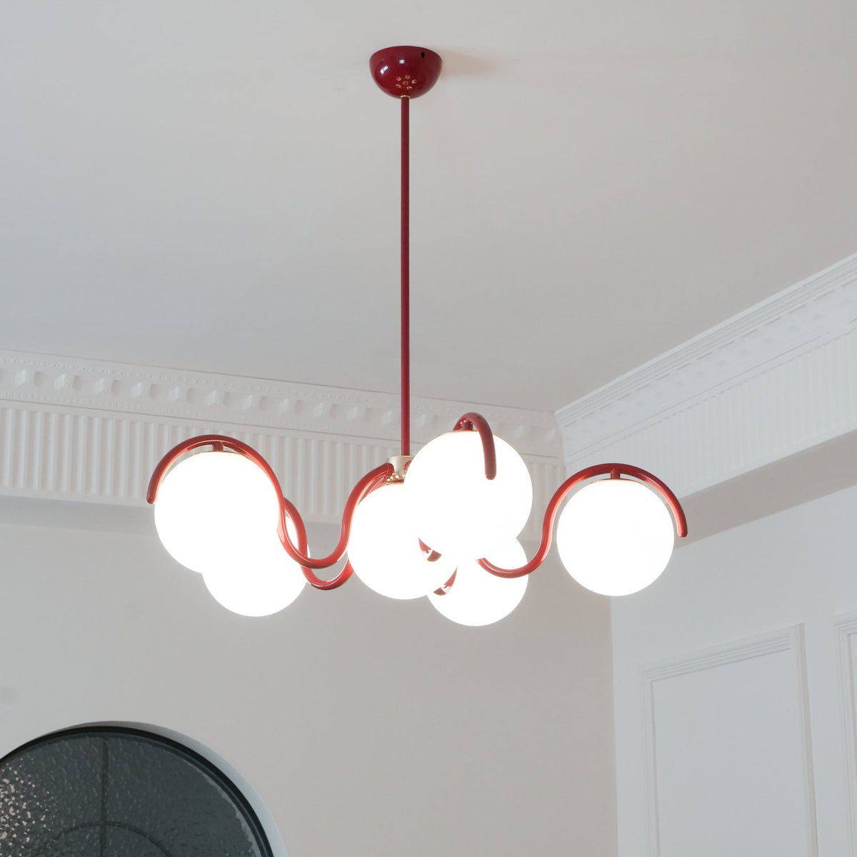 Penrelfern Glass Chandelier-Moonnatur
