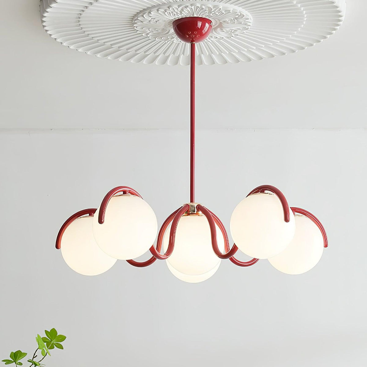 Penrelfern Glass Chandelier-Moonnatur
