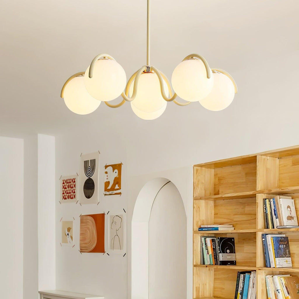 Penrelfern Glass Chandelier-Moonnatur
