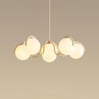 Penrelfern Glass Chandelier-Moonnatur