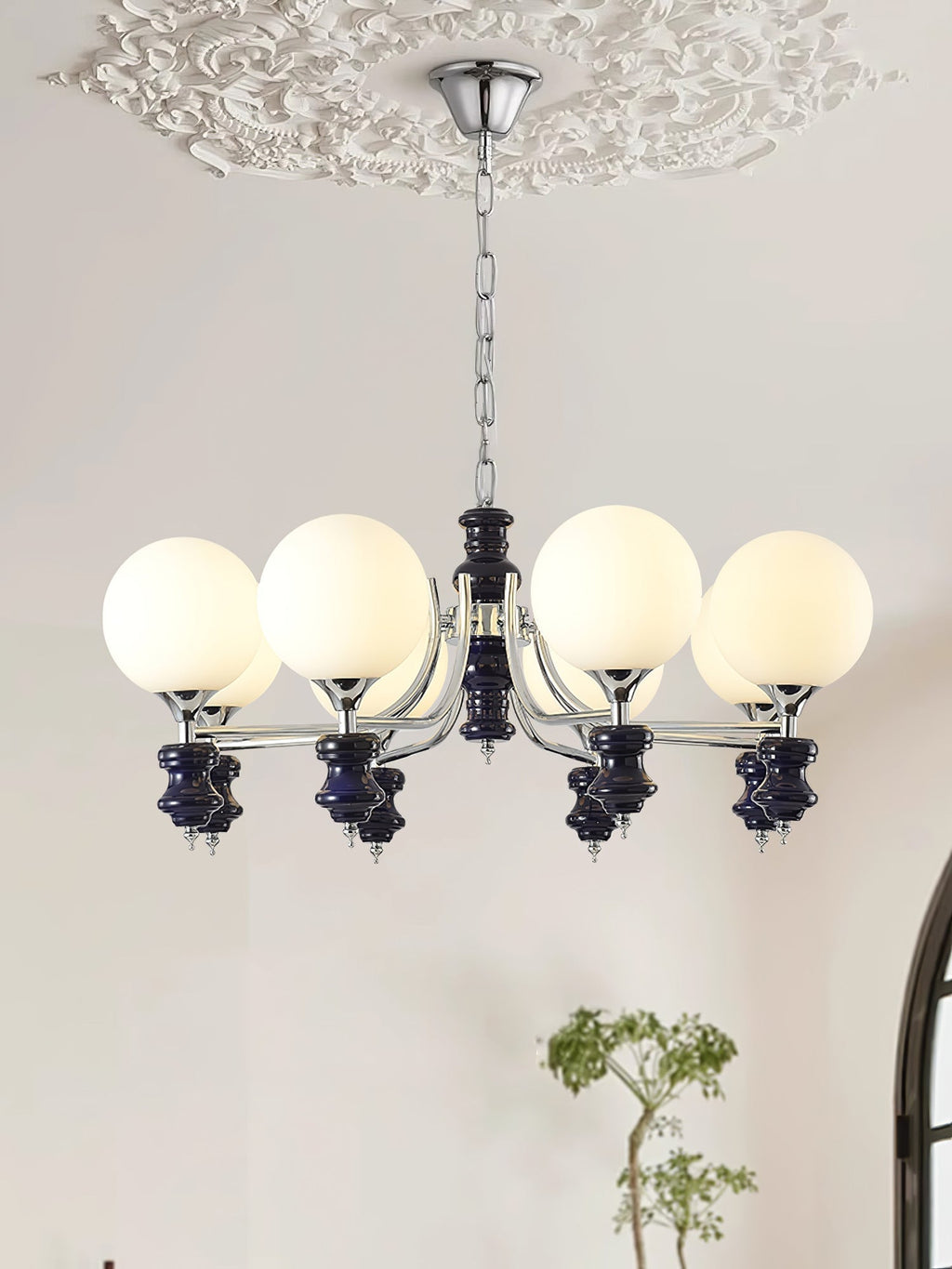 Grevena Glass Chandelier-Moonnatur