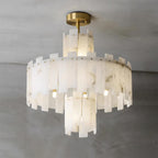 Dunselonna Alabaster Chandelier-Moonnatur