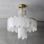 Dunselonna Alabaster Chandelier-Moonnatur
