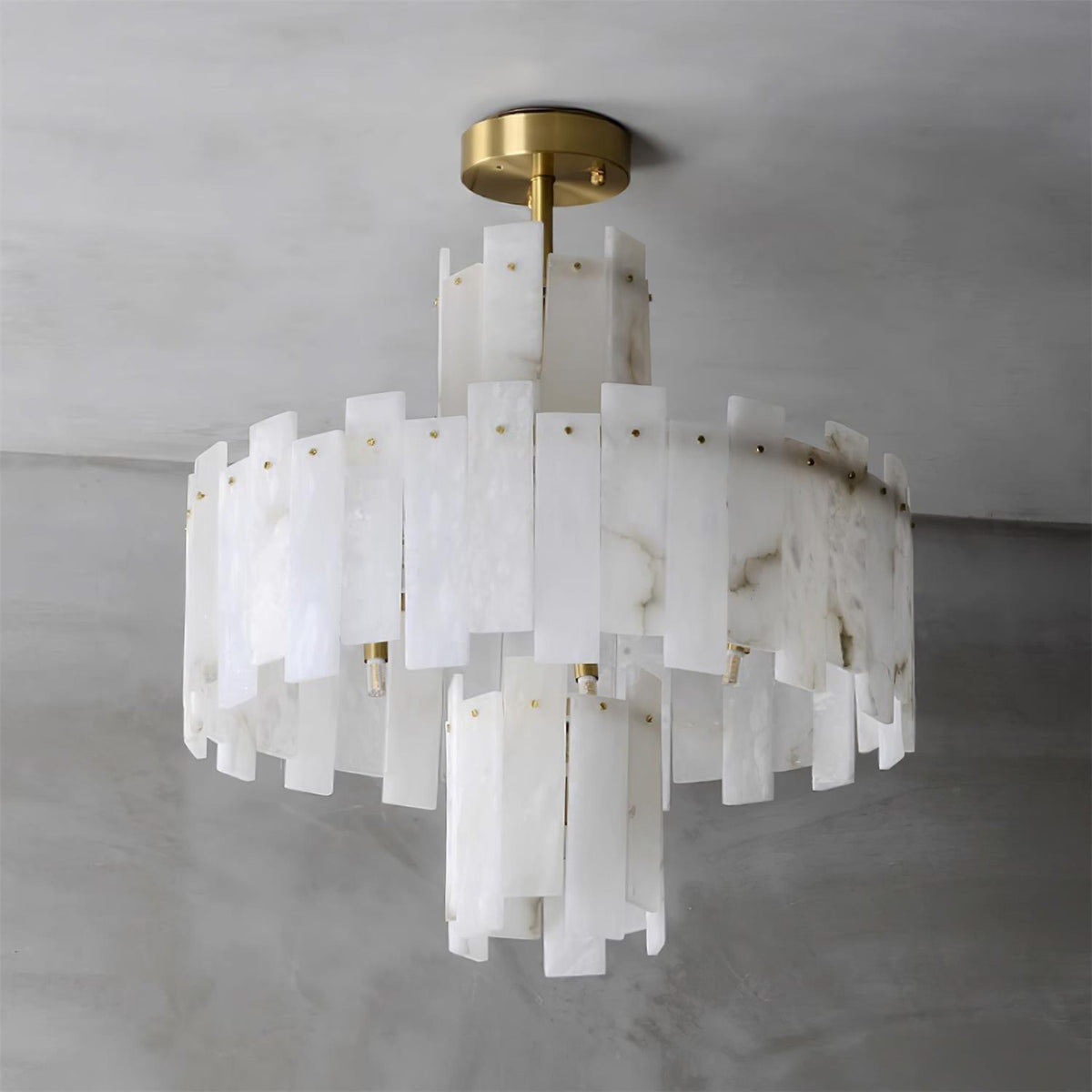 Dunselonna Alabaster Chandelier-Moonnatur