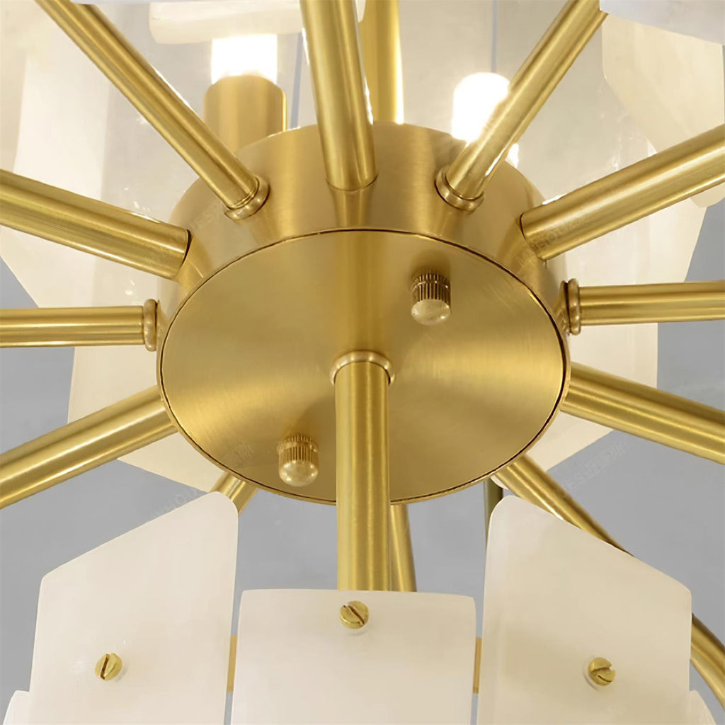 Dunselonna Alabaster Chandelier-Moonnatur