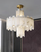 Dunselonna Alabaster Chandelier-Moonnatur