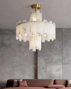 Dunselonna Alabaster Chandelier-Moonnatur