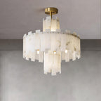 Dunselonna Alabaster Chandelier-Moonnatur