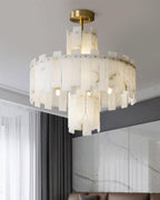 Dunselonna Alabaster Chandelier-Moonnatur