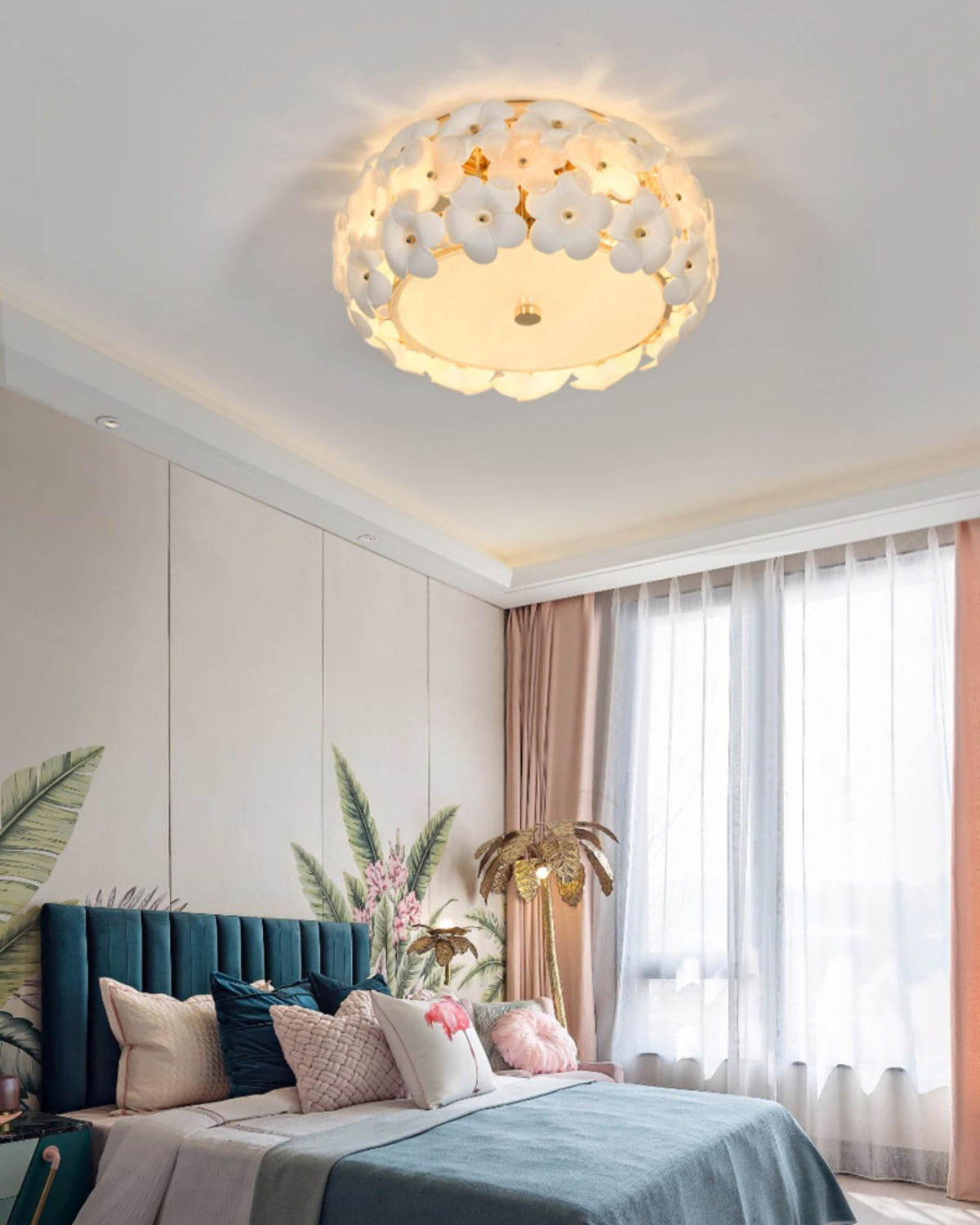 Coraiel Ceramic Ceiling Light-Moonnatur