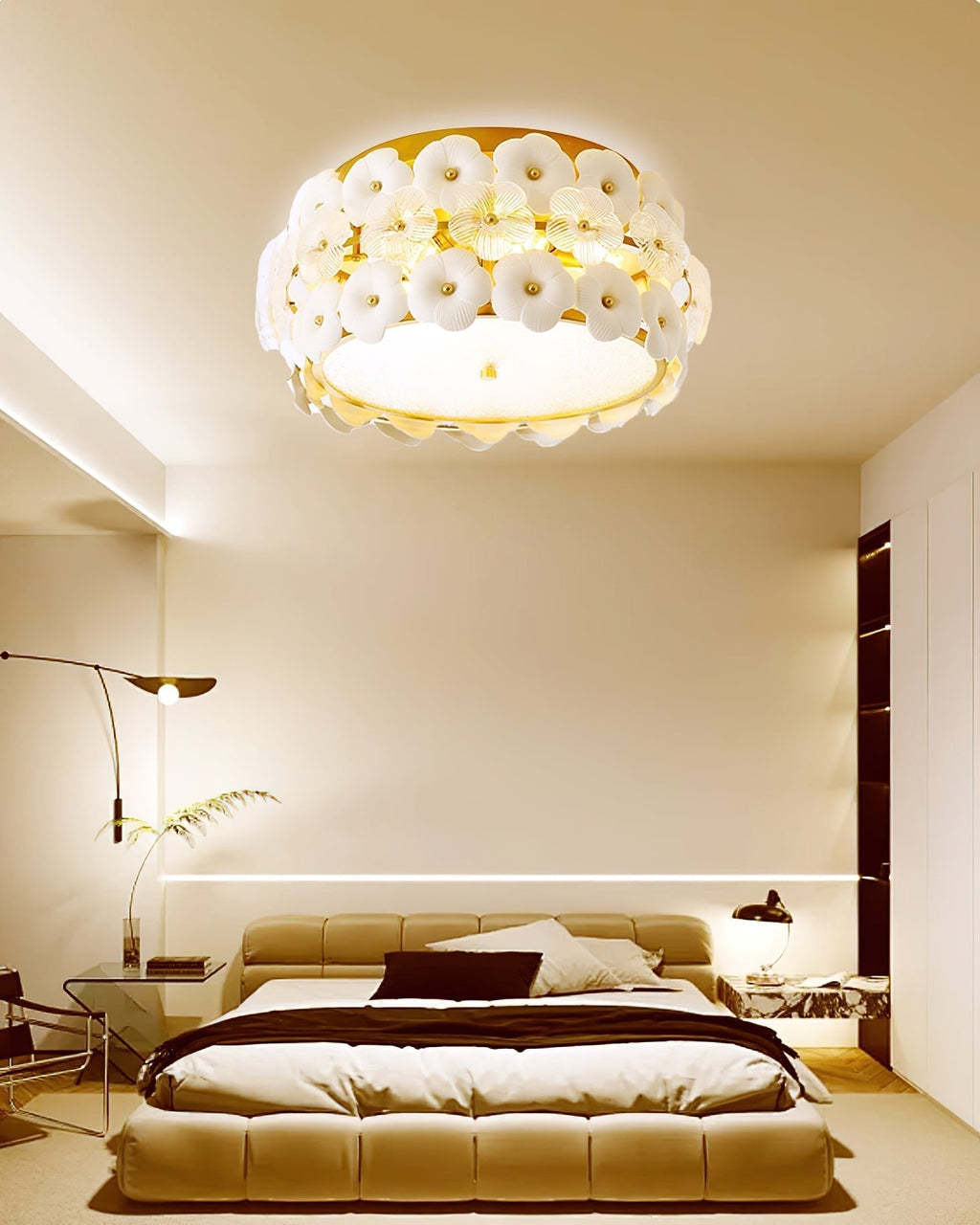 Coraiel Ceramic Ceiling Light-Moonnatur