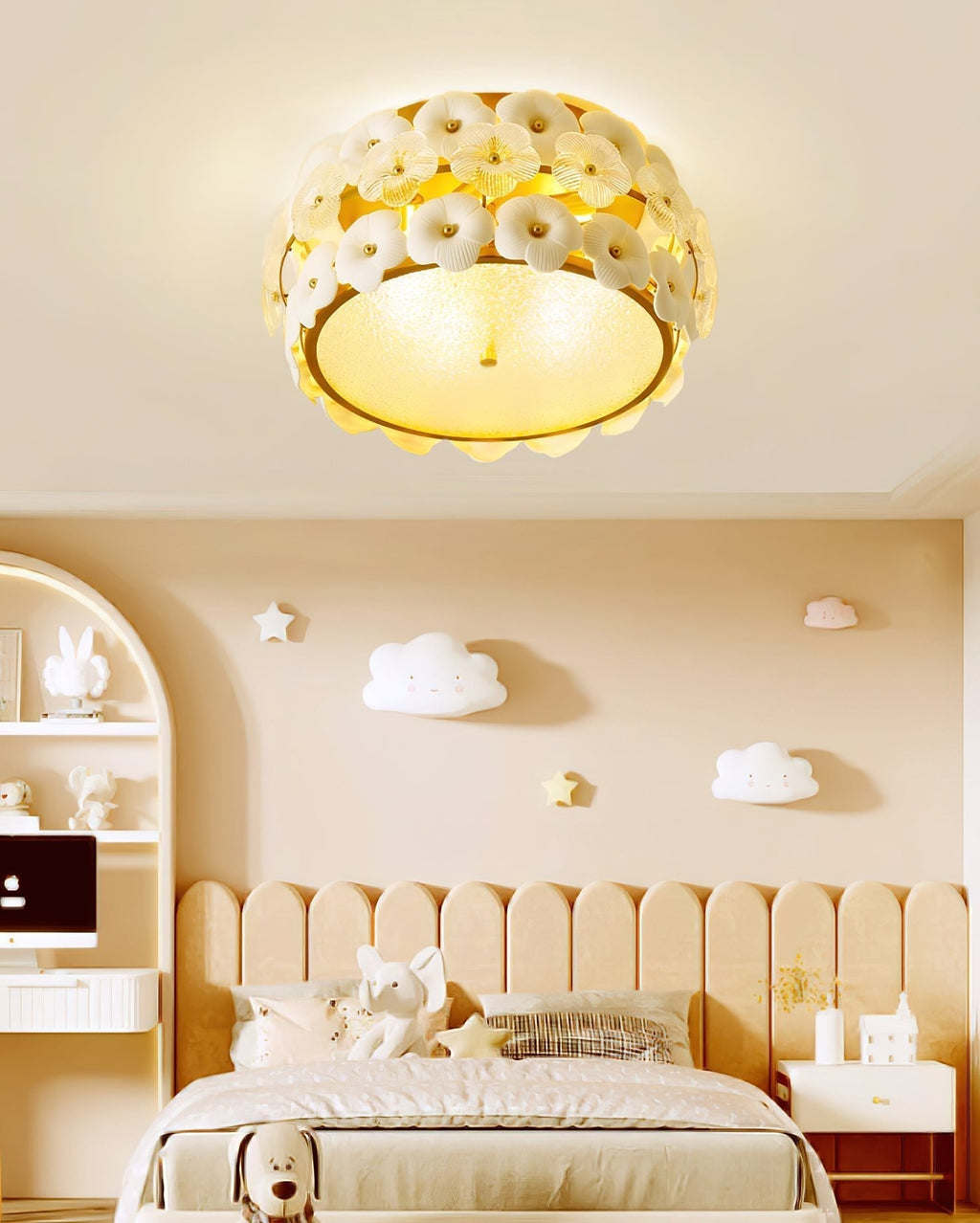 Coraiel Ceramic Ceiling Light-Moonnatur