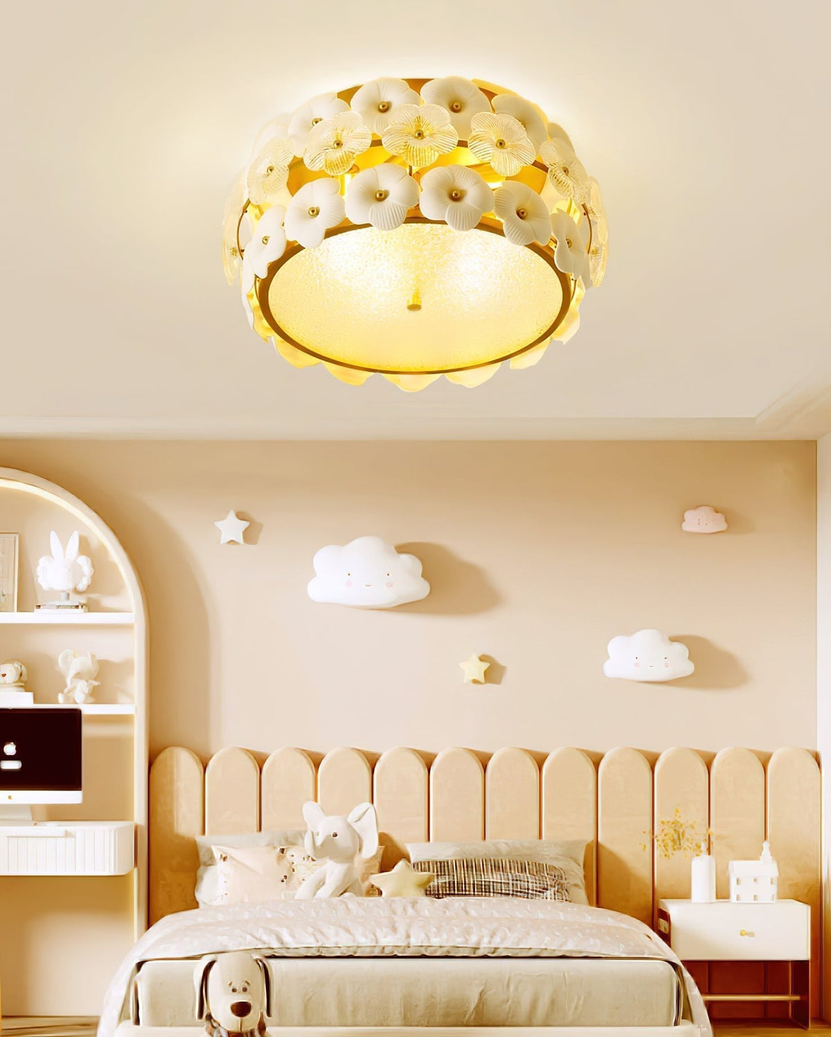 Coraiel Ceramic Ceiling Light-Moonnatur