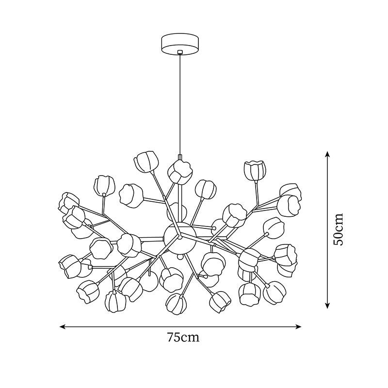 Morreleth Polyethylene Chandelier-Moonnatur