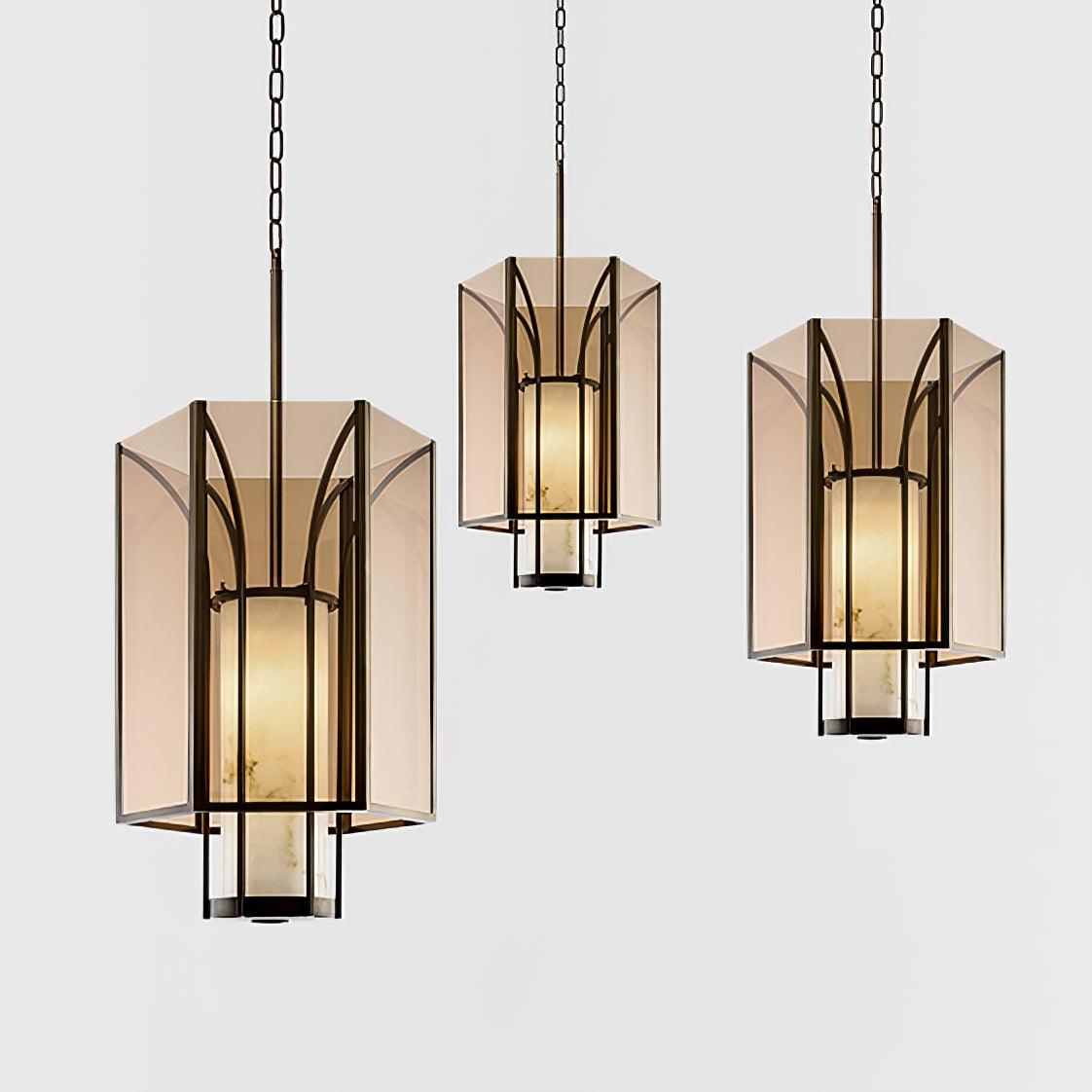 Oakenelle Alabaster Pendant Light-Moonnatur
